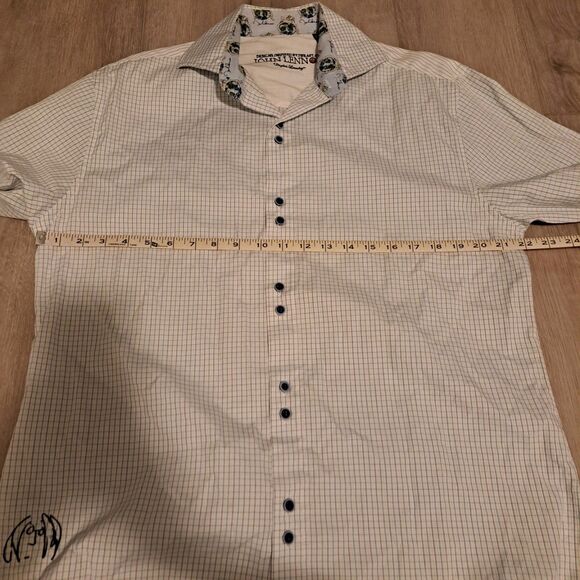 John Lennon English Laundry Shirt Mens L Button Long Sleeve Flip Cuff Inspired - Picture 13 of 14